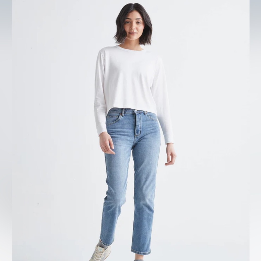 NWT du/er Durasoft Premium Crop Long Sleeve Sz S #T2